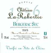 Wijn etiket - Bergerac Sec 'Fûts de Chêne' - Château La Robertie (Bergerac)