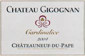 Wijn etiket - Châteauneuf du Pape ’Cuvée Cardinalice’ - Château Gigognan (Rhône)