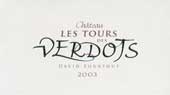 Wijn etiket - Les Tours des Verdots - Vignoble des Verdots (Bergerac)