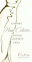 Wijn etiket - Haute Collection - Château Eugénie (Cahors)