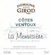 Wijn etiket - La Menuisière - Domaine Girod (Côtes du Ventoux)