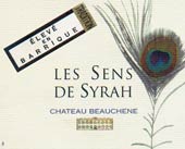Wijn etiket - Les Sens de Syrah - Château Beauchêne (Rhône)