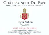 Wijn etiket - Châteauneuf-du-Pape ’Réserve’ - Roger Sabon (Rhône)