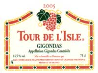 Wijn etiket - Tour de l’Isle - Domaine St François Xavier (Gigondas)