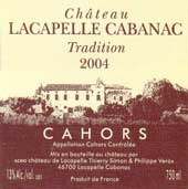 Wijn etiket - Tradition - Château Lacapelle Cabanac (Cahors)