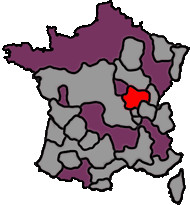 kaart Mâconnais wijnstreek