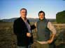 François Xavier Rimbert (Domaine Les Hautes Briguières) en Marc (TasteWine@Home) in de wijngaard van het wijnhuis
